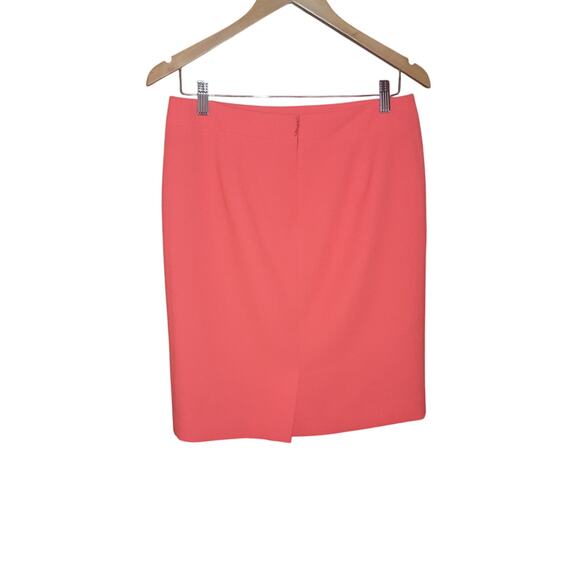J. Crew The Pencil Skirt Lined Side Slant Pockets Back Zip Bright Orange Size 4 - Picture 3 of 6